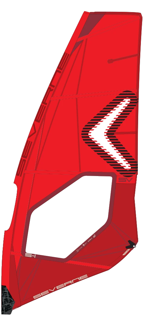 SEVERNE Windsurf Segel S-1 Red 2024 - 4.4 Red