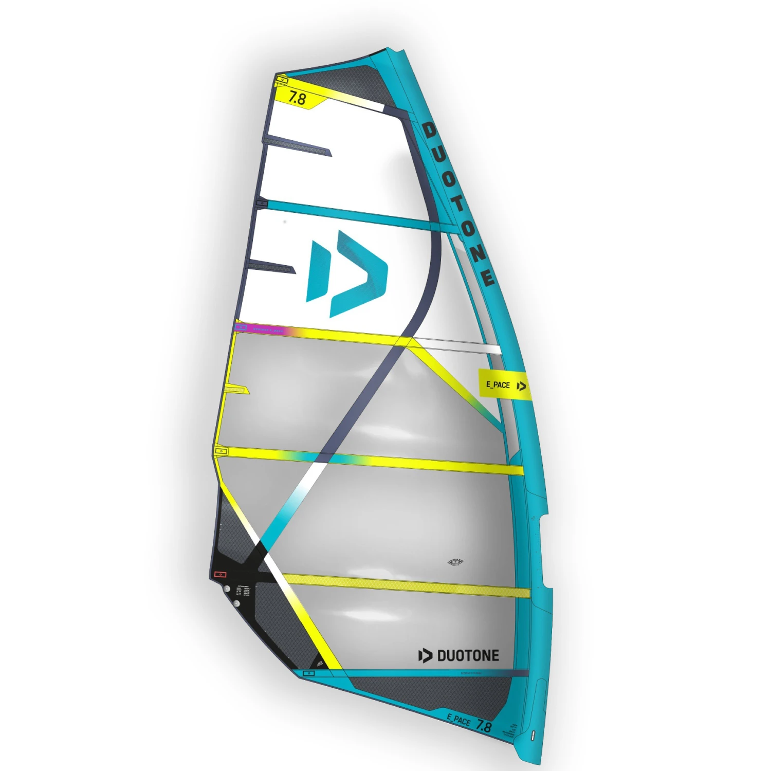 Duotone Windsurf Segel E_Pace - Sail 2022 - C14:white/turqoise 5.0 – Bild 3