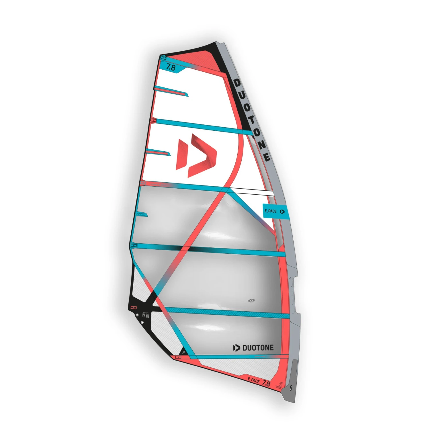 Duotone Windsurf Segel E_Pace - Sail 2022 - C14:white/turqoise 5.0 – Bild 5